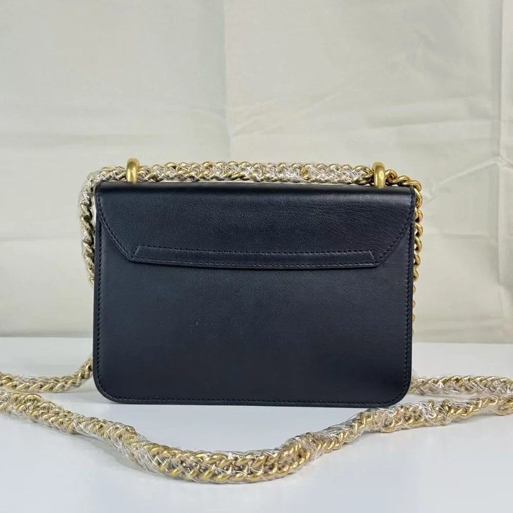 Gucci Black Pearly Peony Chain Shoulder Bag Leather - Picture 2 of 9